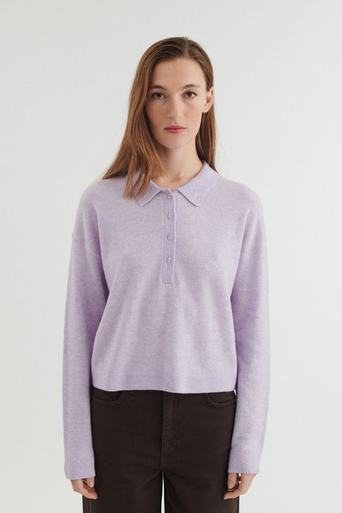 Basic Apparel Selem Polo Sweaters 903 Violet Tulip
